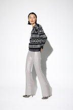Le Pantalon Edwin Gris A  Paillettes
