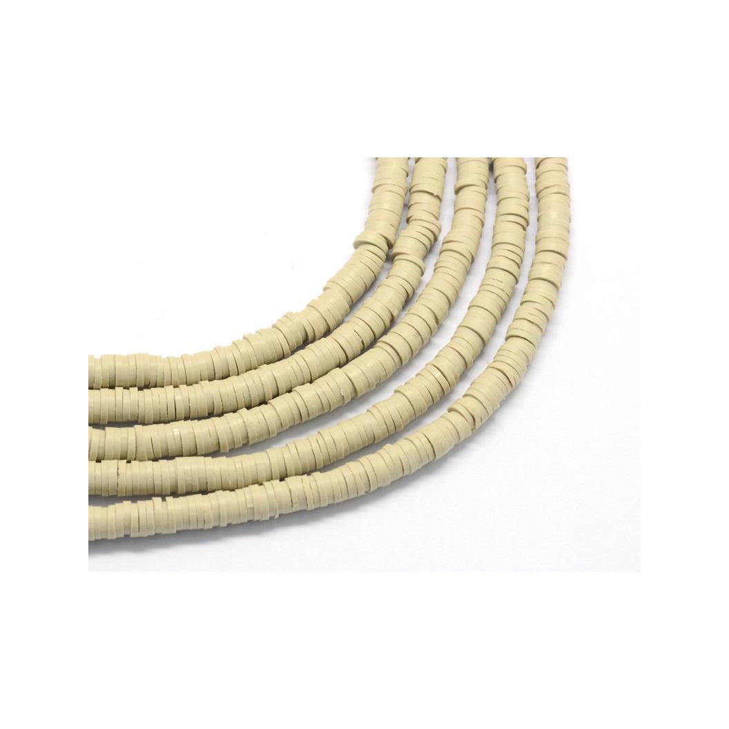 Boite De Perles Rondelles Heishi 6 Mm - Taupe