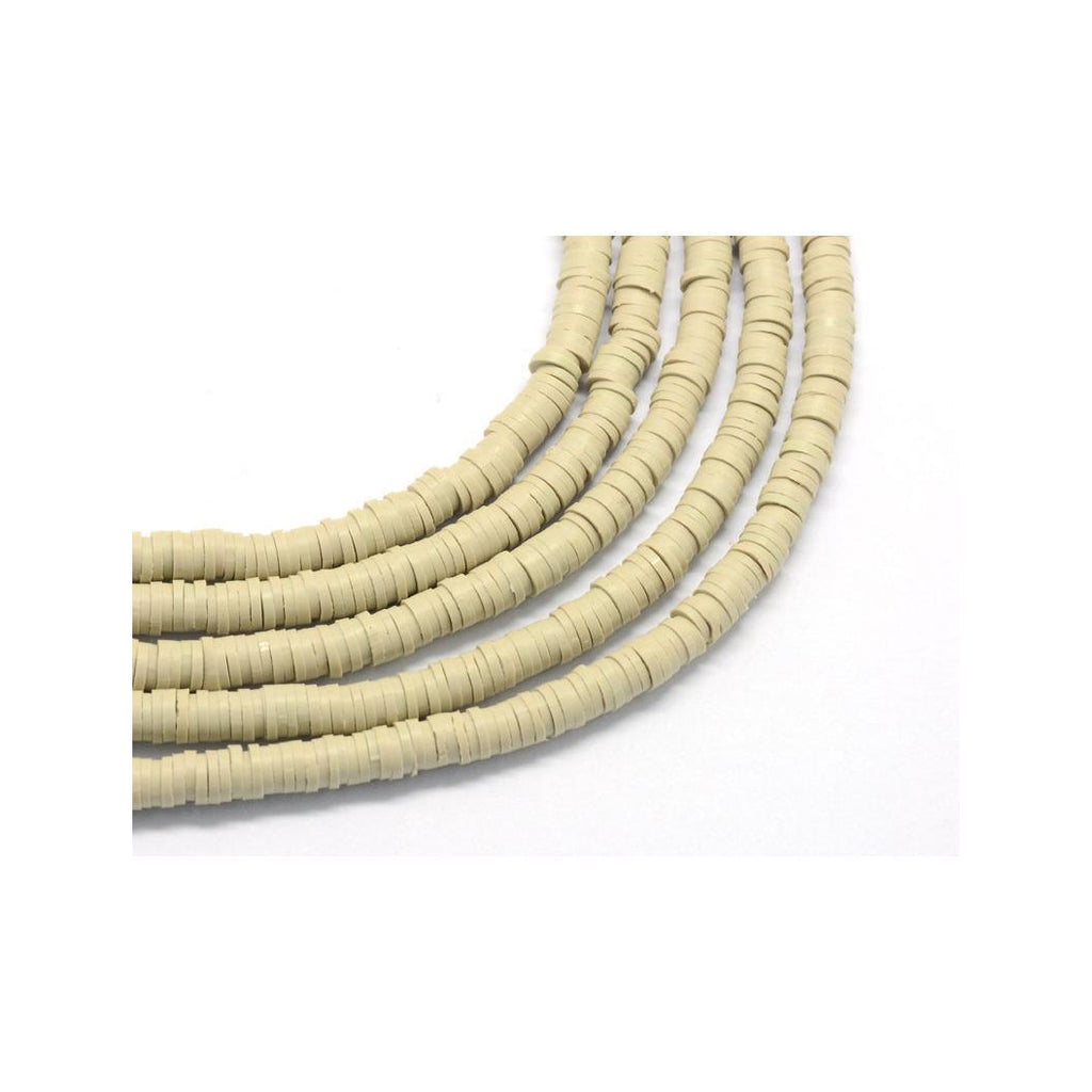 Boite De Perles Rondelles Heishi 6 Mm - Taupe