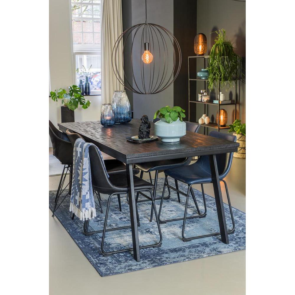 Vase plat en métal bleu Mourex - INSIDE Box - Shop - Conseil