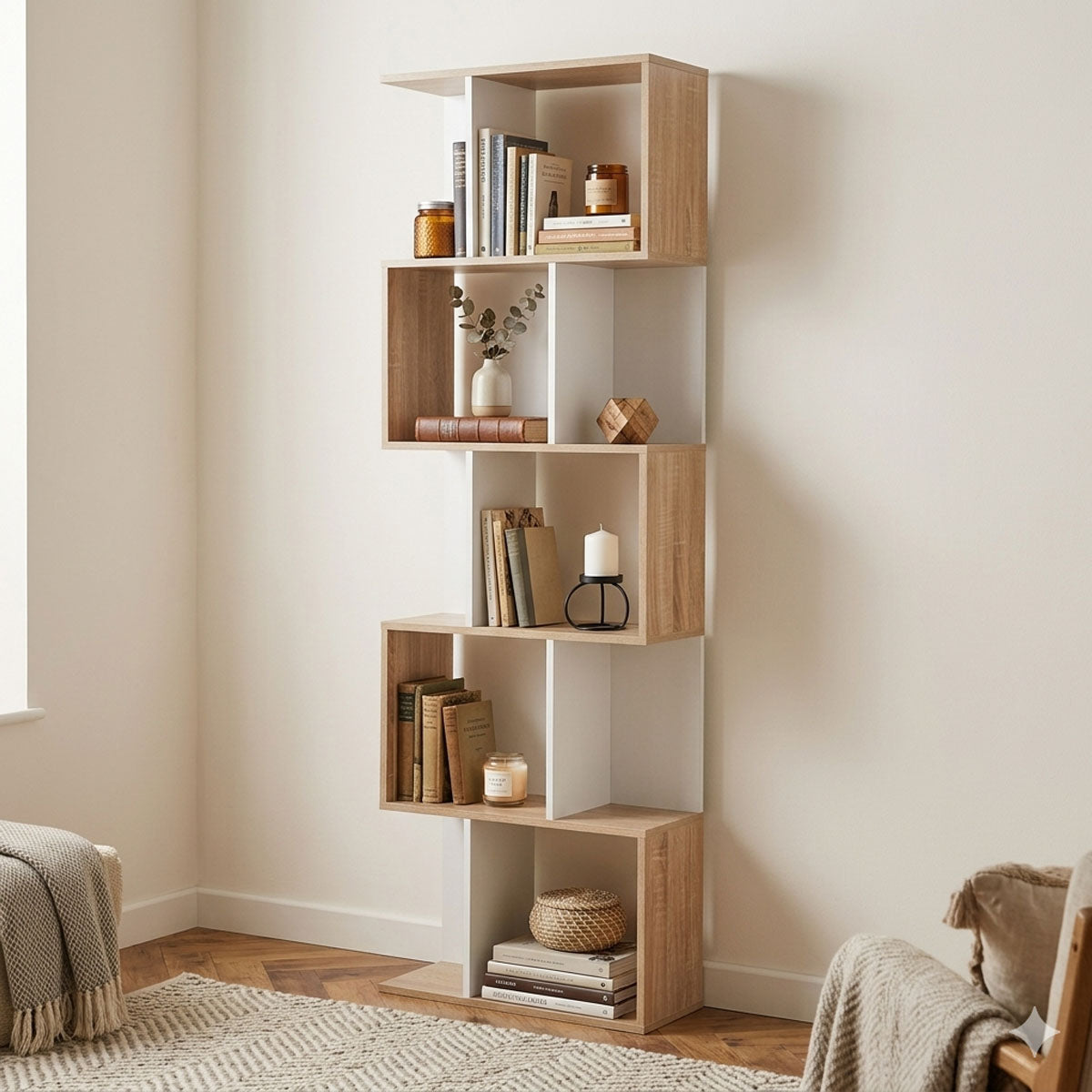 Bibliothèque - Bois & Blanc