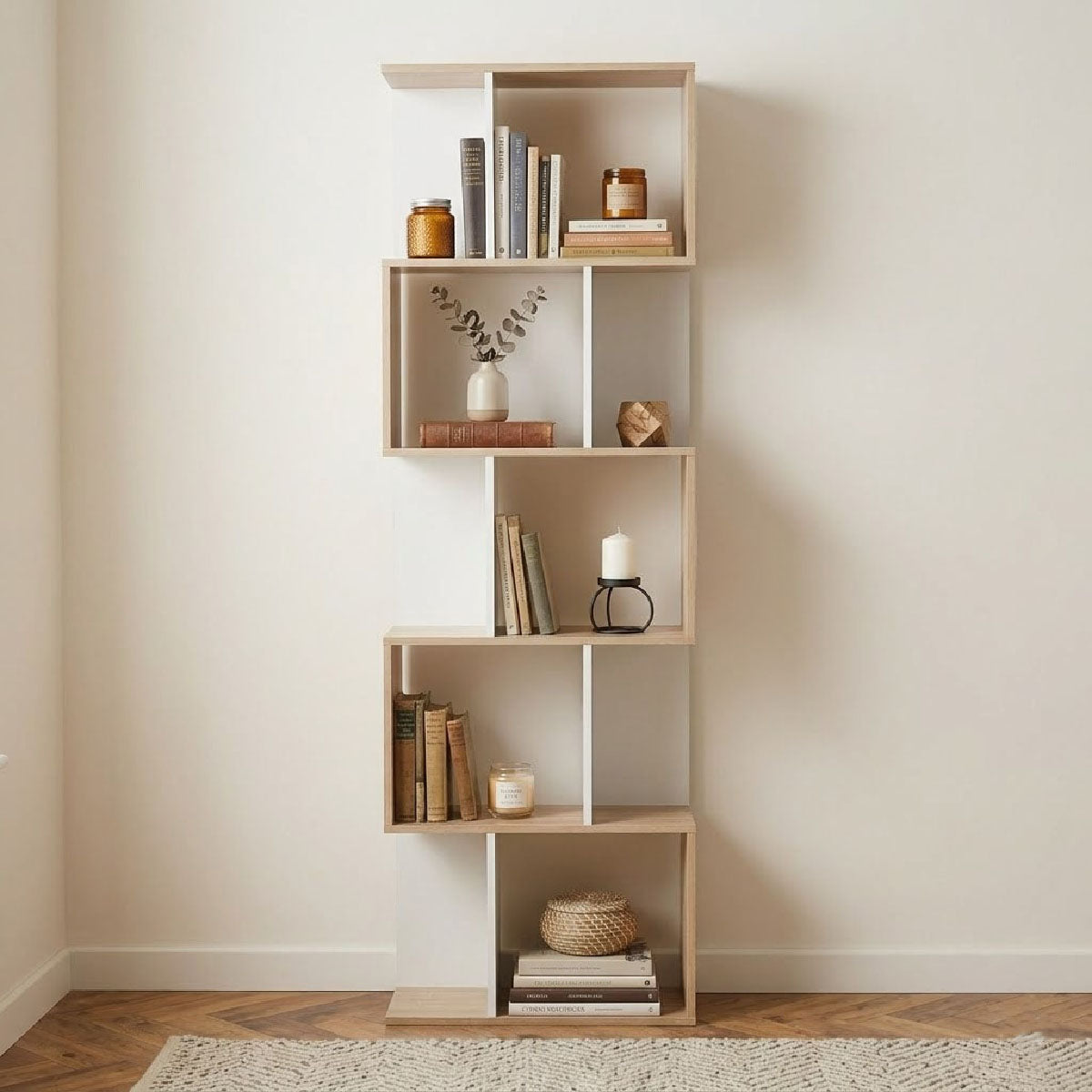 Bibliothèque - Bois & Blanc
