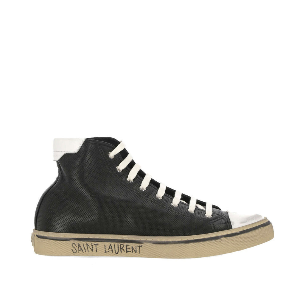 Baskets Saint Laurent Malibu Leather - Black - Homme