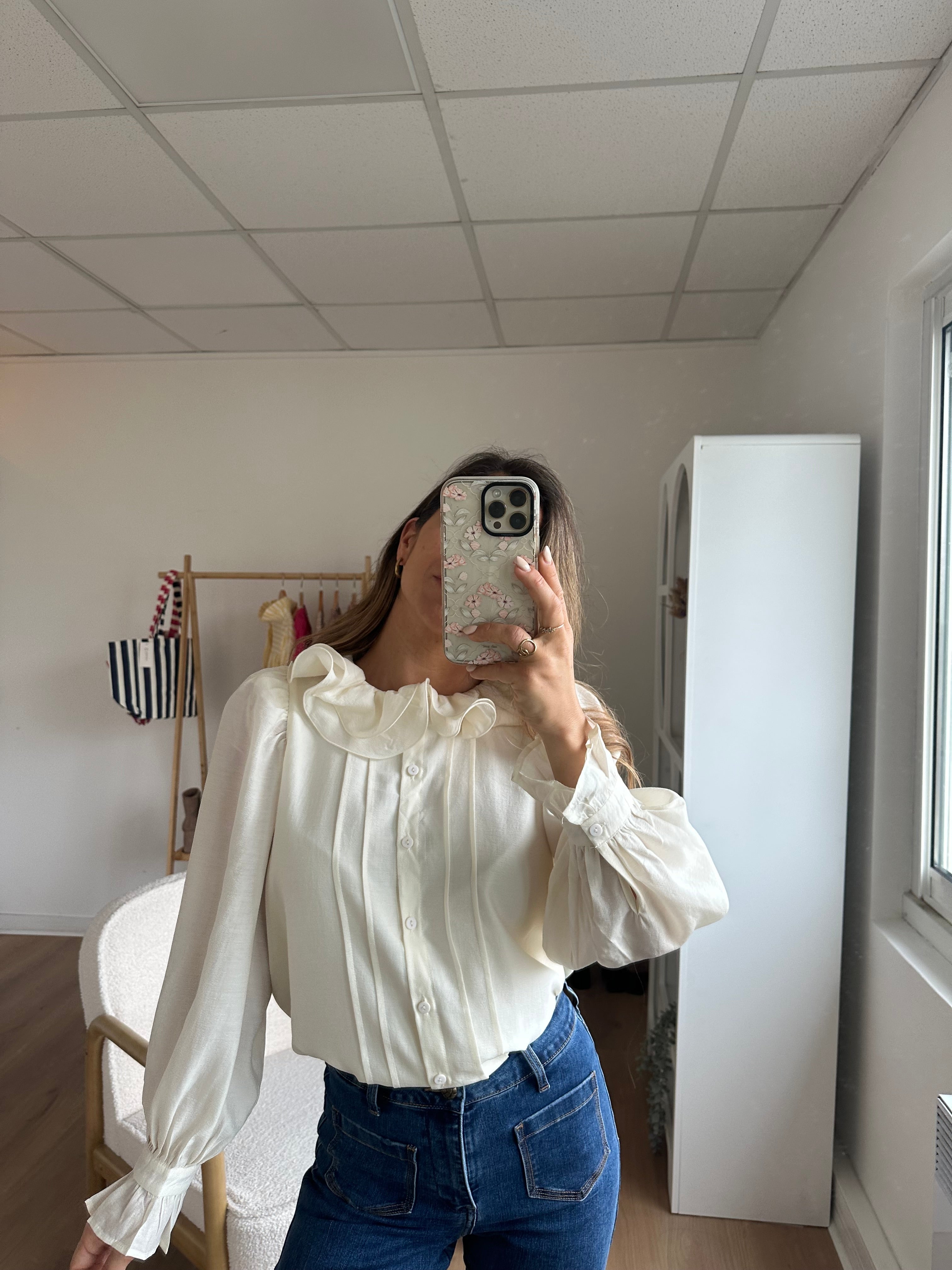 Blouse Brune Écru