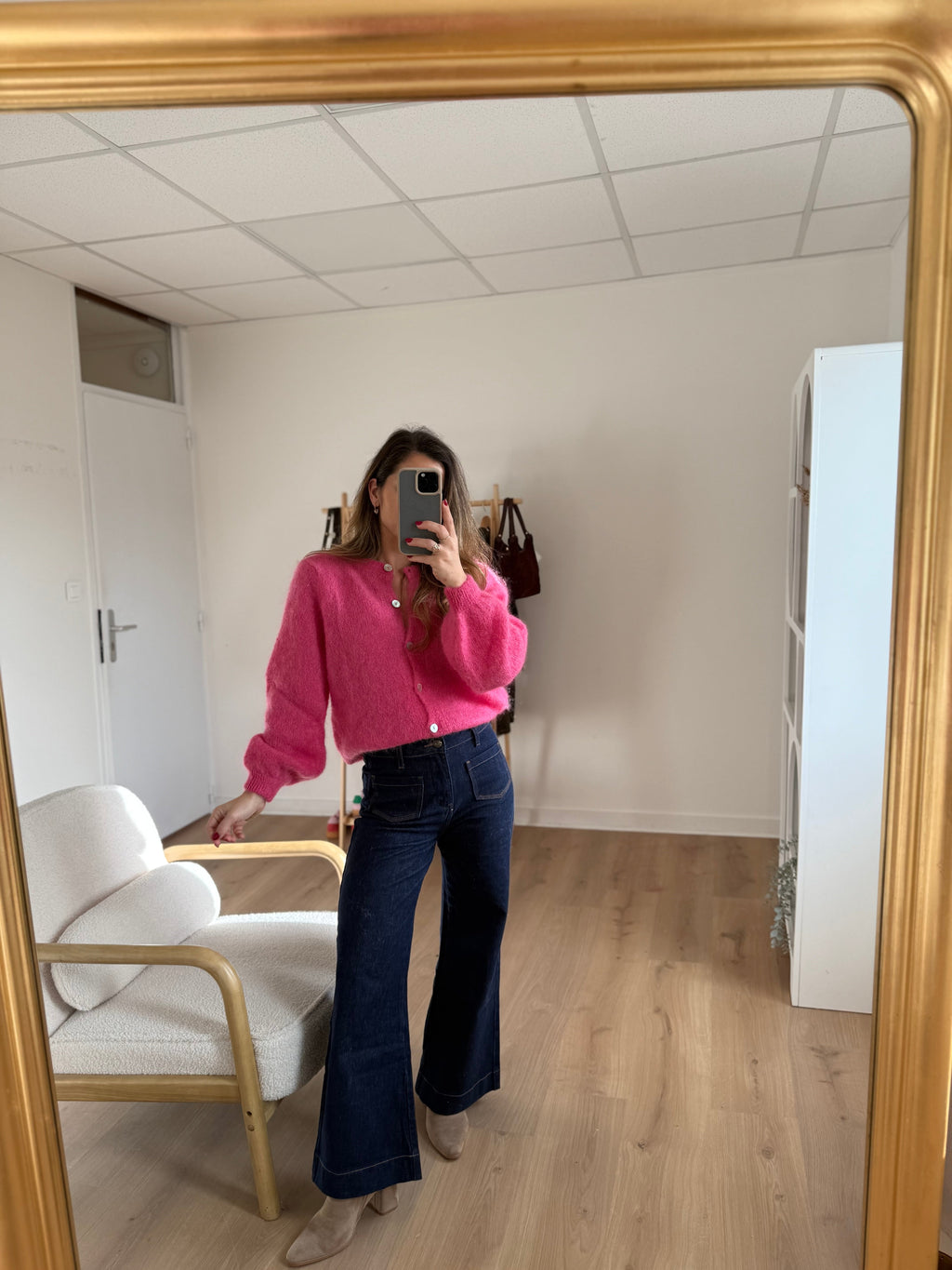 Maille En Laine Bianca Rose Bonbon