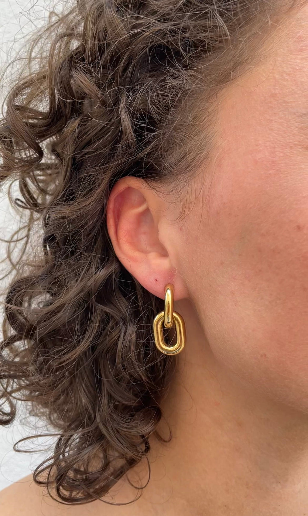 Boucles D'Oreilles Mini Oval X Hoops