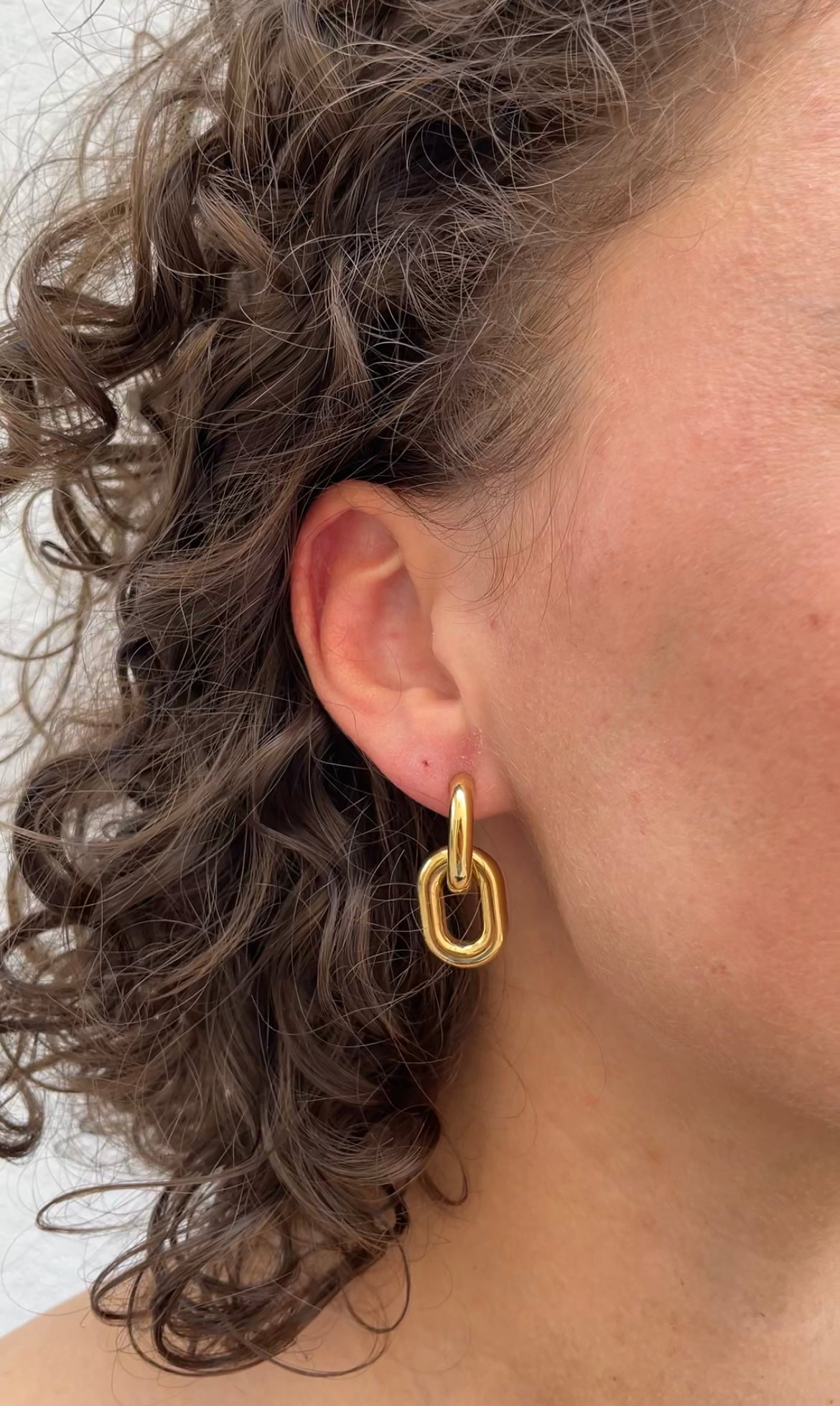 Boucles D'Oreilles Mini Oval X Hoops
