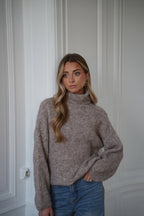 Pull Col Roulé Sora - Taupe