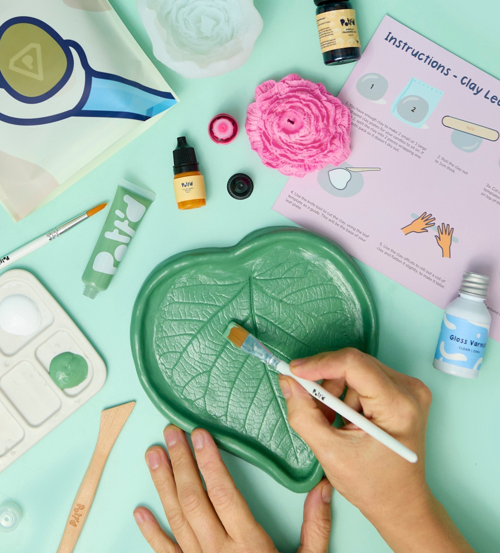 Kit Créatif Bougies & Argile Flamme Florale