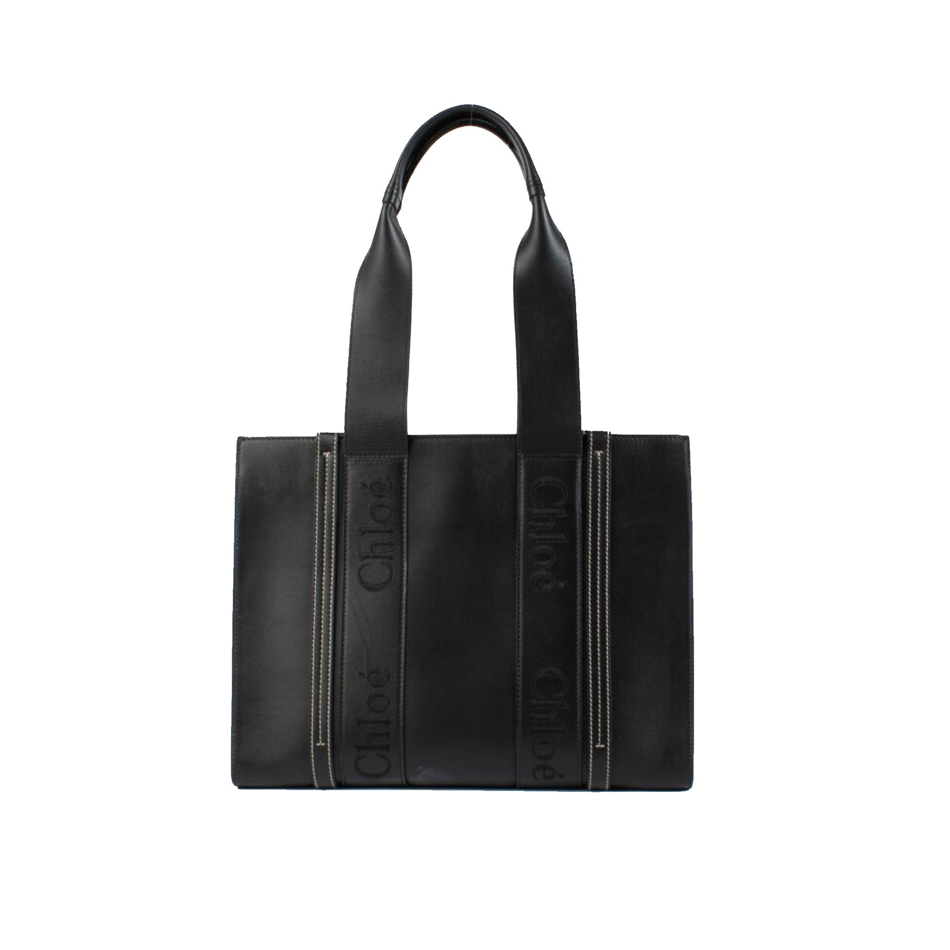 Chloe - Sac Woody Medium Leather Tote - Femme - Black