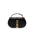 Versace Leather Greca Goddess Handle Bag - Black - Femme