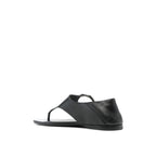 Sandales Saint Laurent Ring Leather - Black - Femme
