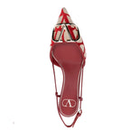 Escarpins Valentino Garavani Toile Iconographe - Red - Femme