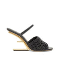 Fendi First Heel Sandals - Black - Femme