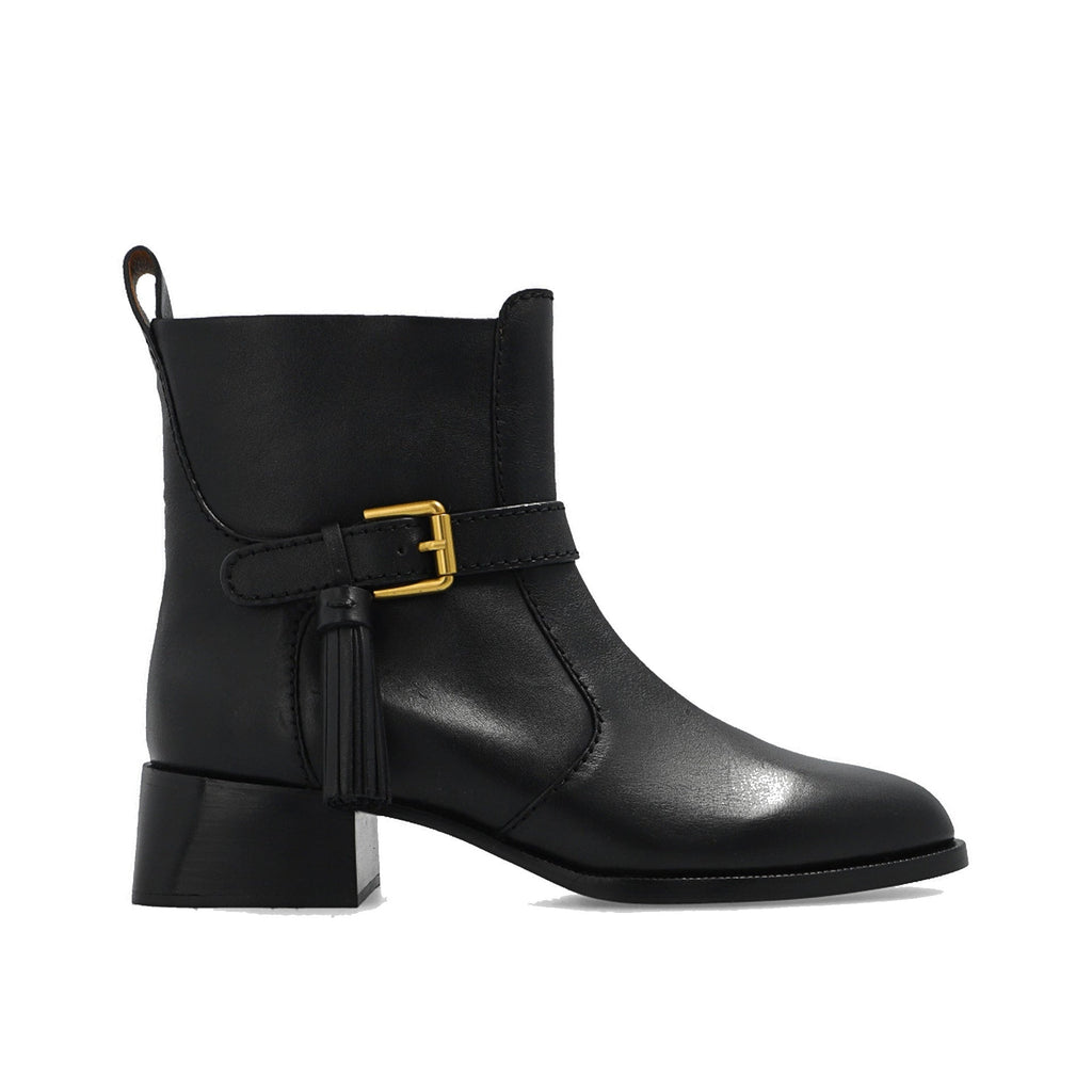 Bottes See By Chloe Lory Leather Ankle - Black - Femme