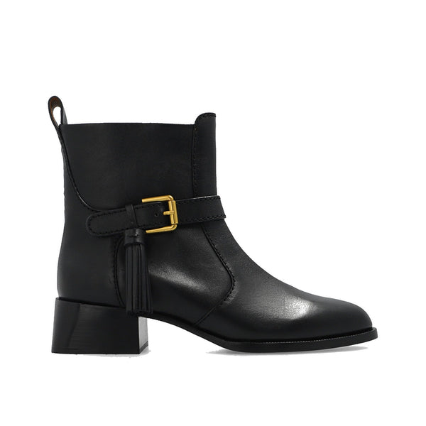 Bottes See By Chloe Lory Leather Ankle - Black - Femme