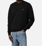 Ami Paris - Sweatshirt Ami De Coeur – Noir Rouge