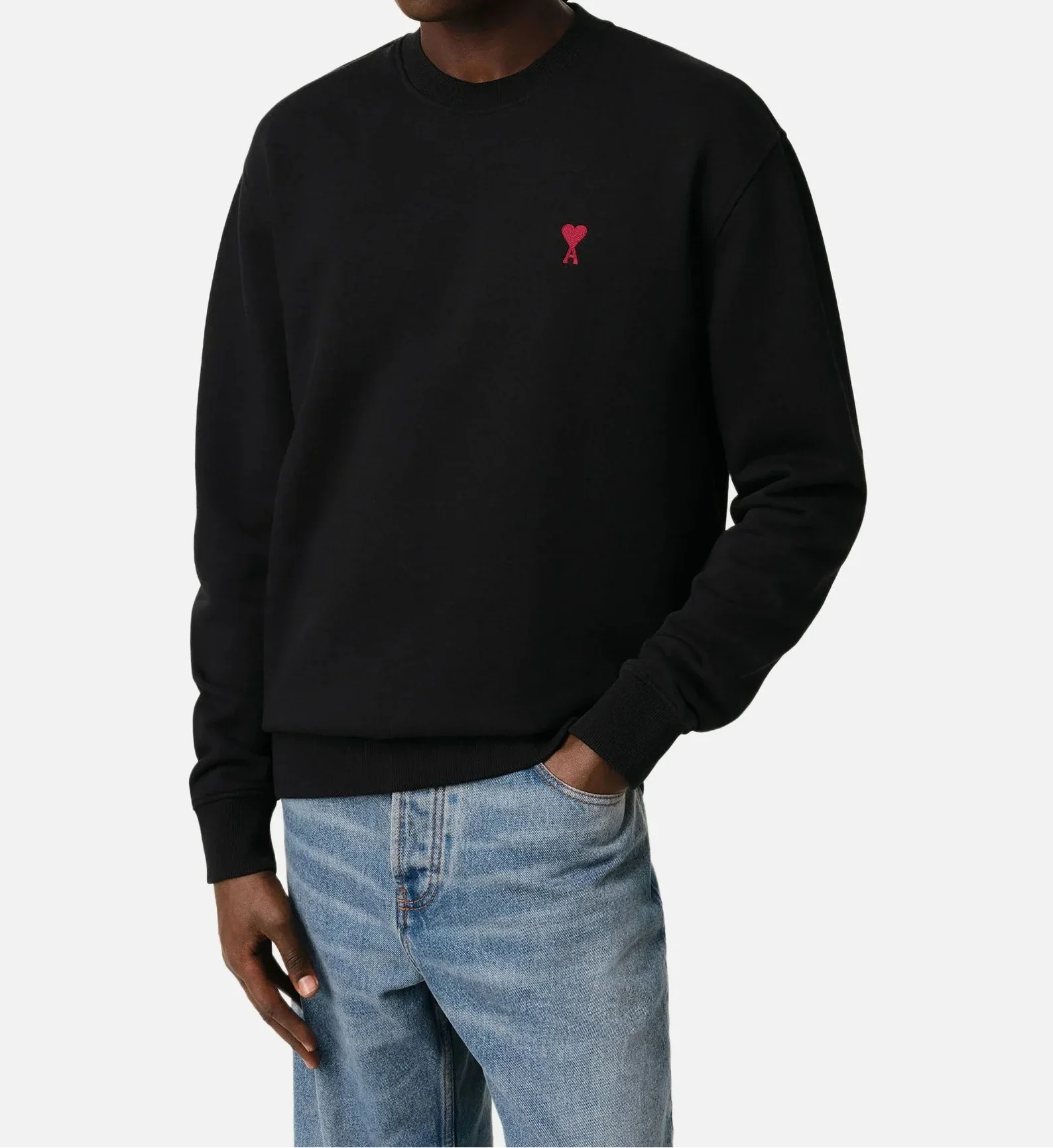 Ami Paris - Sweatshirt Ami De Coeur – Noir Rouge