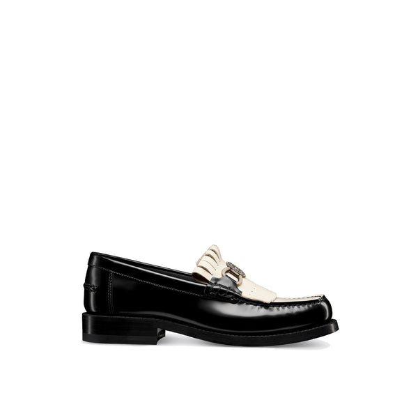Mocassins Dior Emblem Leather - Black - Femme