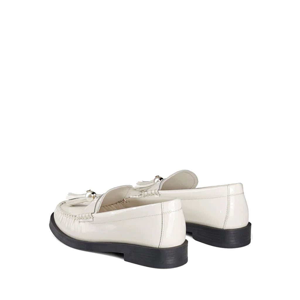 Mocassins - Jimmy Choo Addie Pearl Leather - Cream