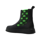 Bottes Gucci Gg Leather - Black - Homme