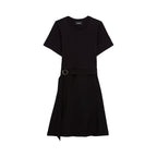 The Kooples - Robe Evasee Detail Ceinture - Black - Femme