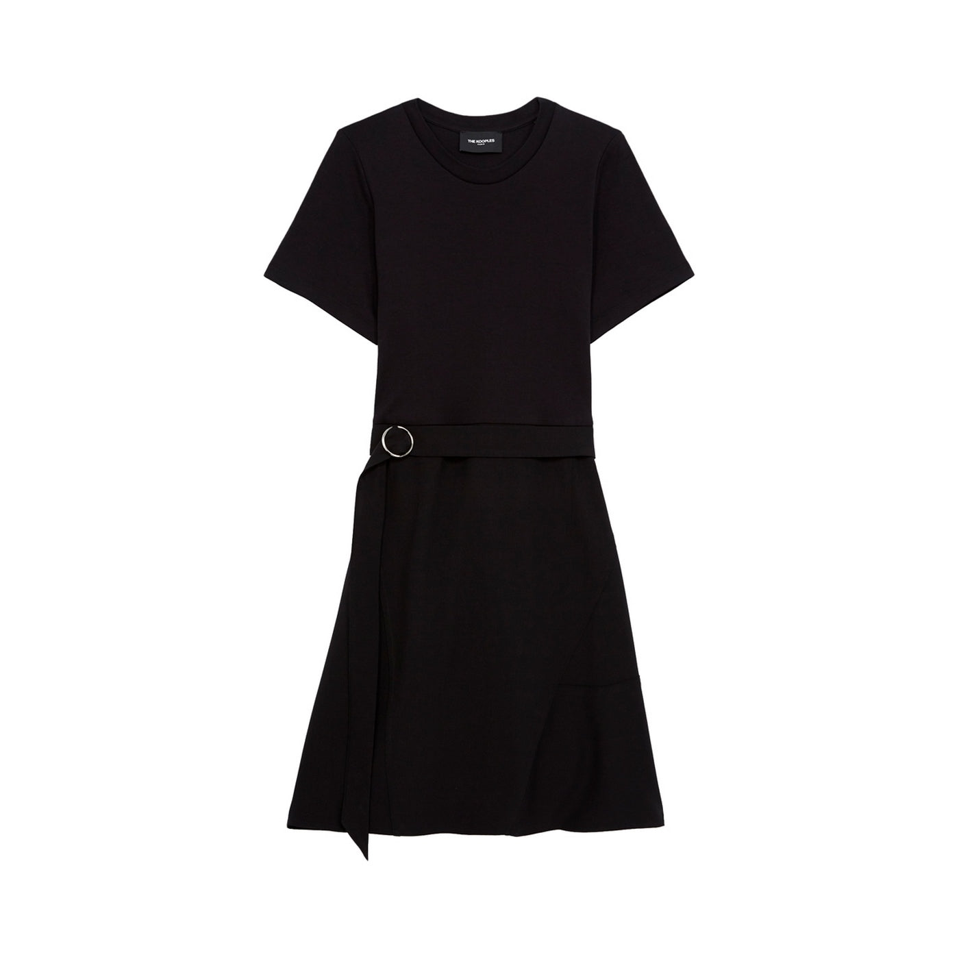 The Kooples - Robe Evasee Detail Ceinture - Black - Femme