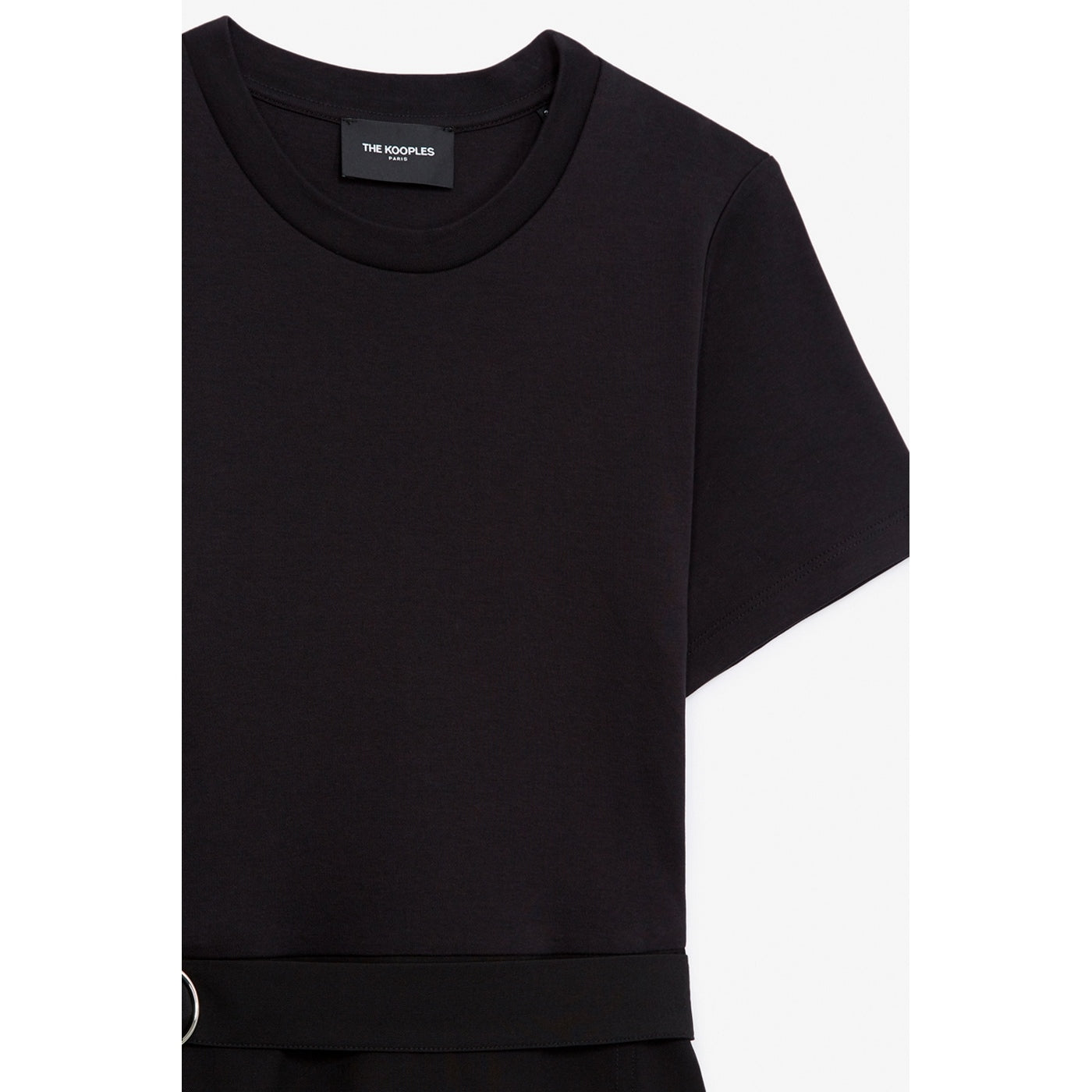 The Kooples - Robe Evasee Detail Ceinture - Black - Femme