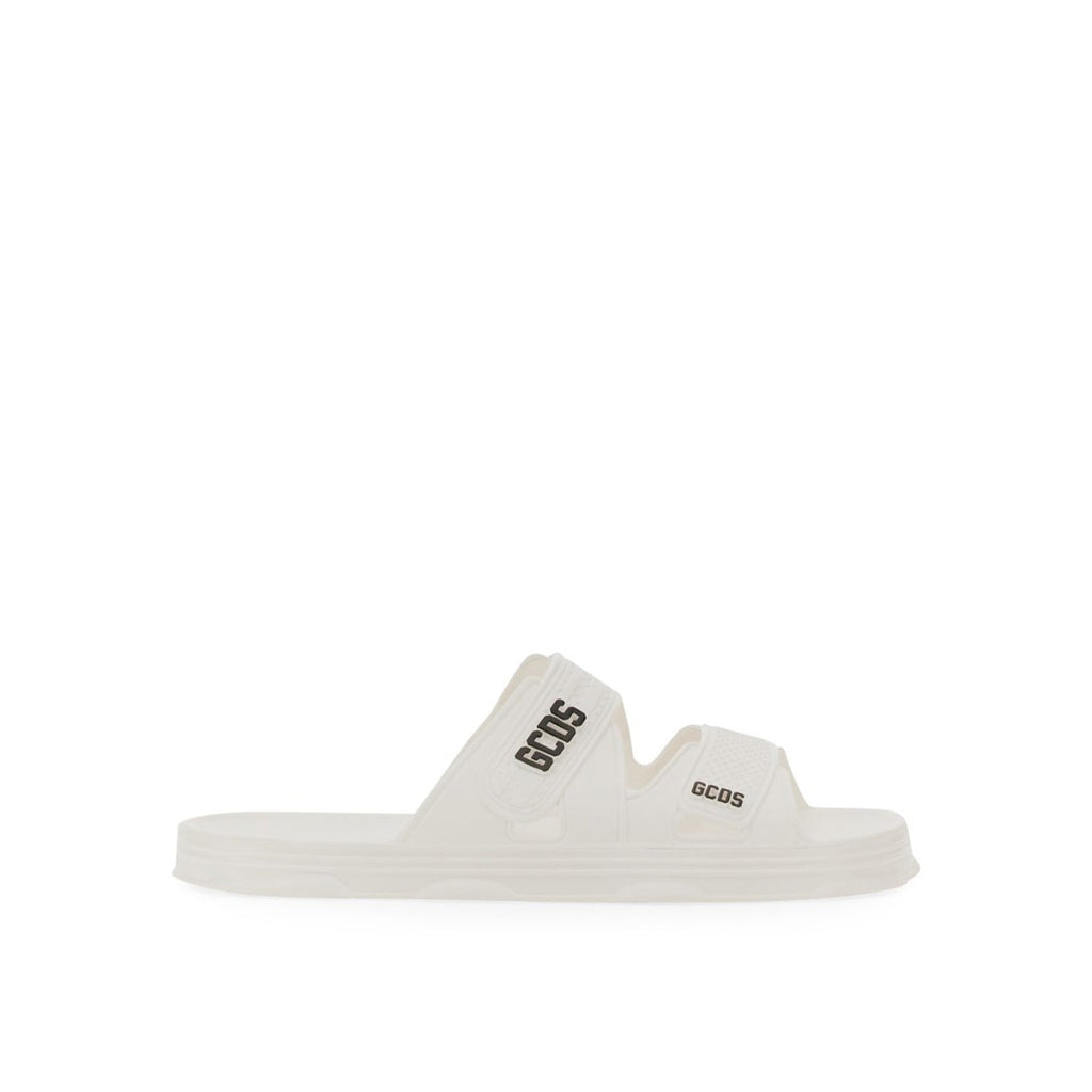 Gcds Rubber Logo Flats Sandals - White - Homme