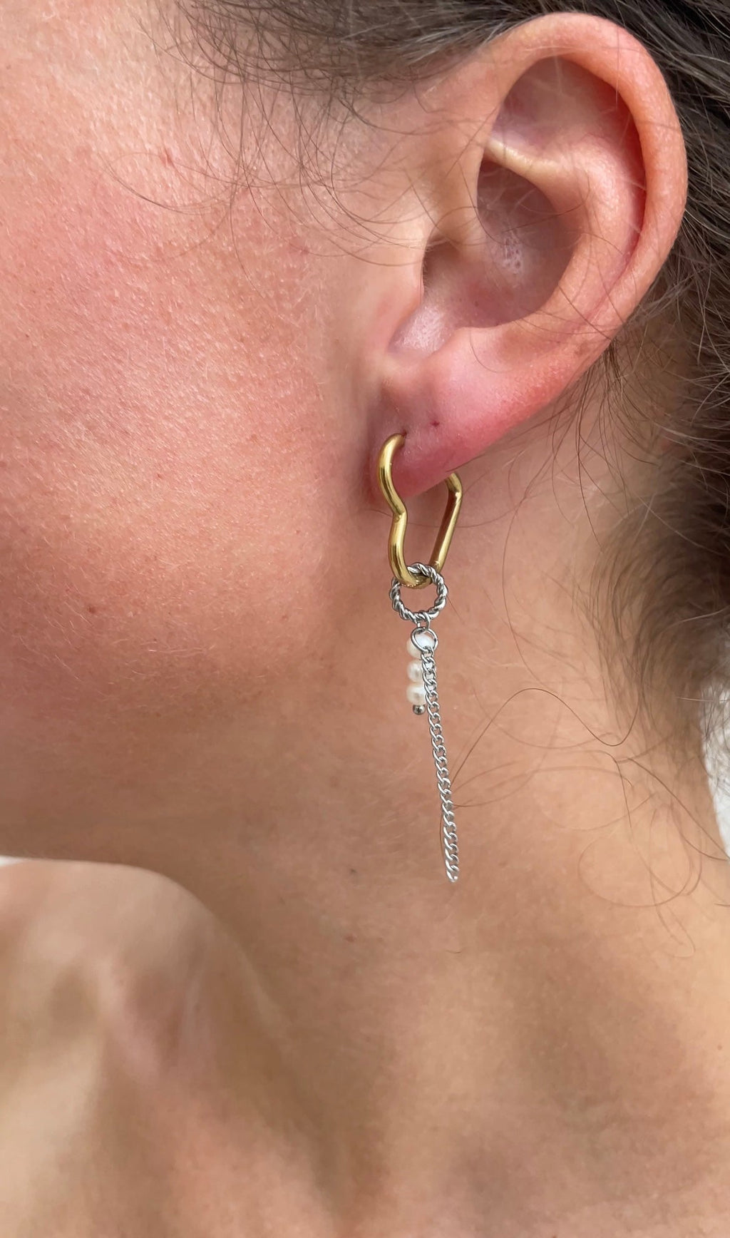 Boucles D'Oreilles Asymetric Heart