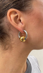Boucles D'Oreilles Round X Hoop