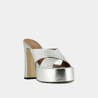 Jonak - Mules Jackie Raphia/Metallise  - Argent