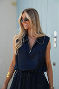 Blouse Sans Manches Siam - Marine