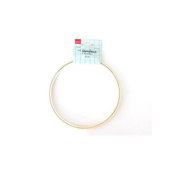 Tambour À Broder Bois Clair - 15Cm