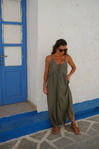 Robe Longue Stella Kaki