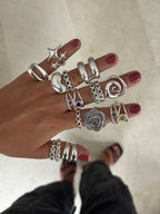 Bague Triple Star Plata