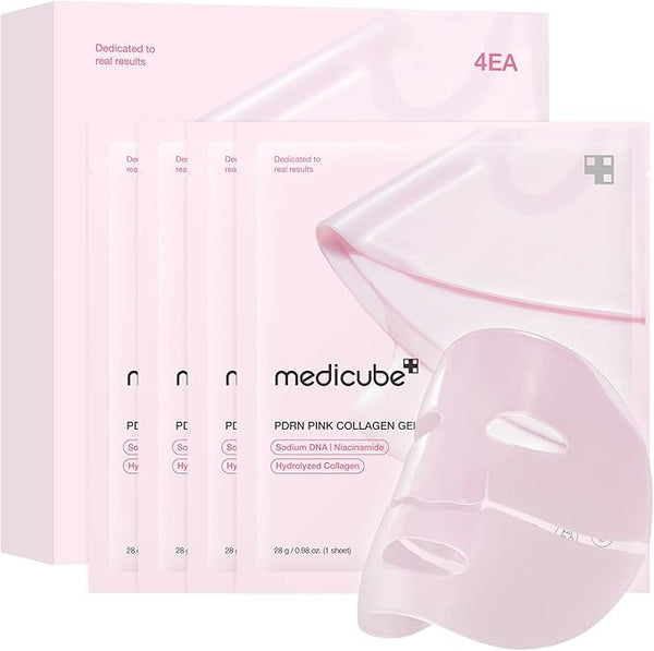 Medicube - Pdrn Pink Collagen Gel Mask - 4 Unités