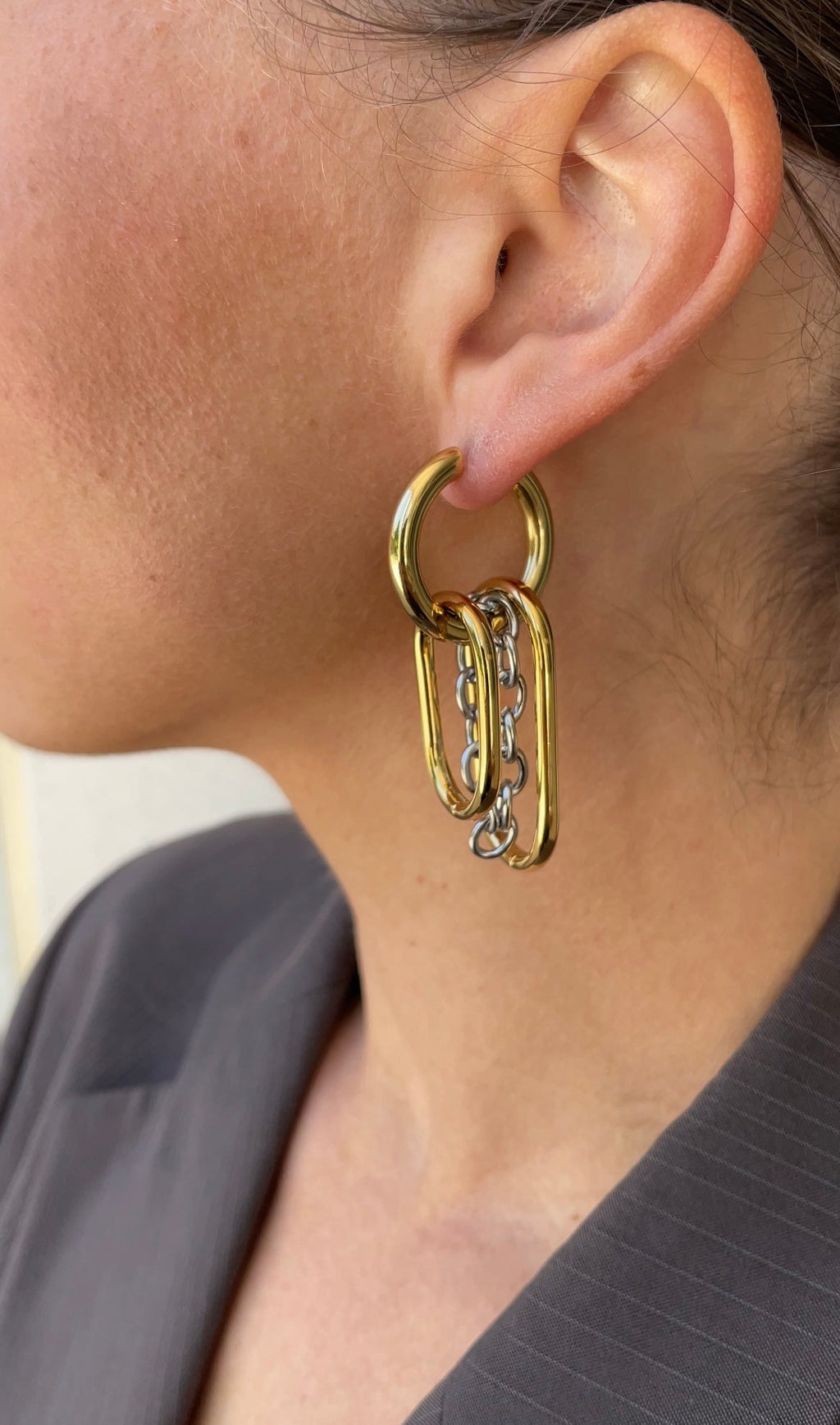 Boucles D'Oreilles Asymmetric Grunge