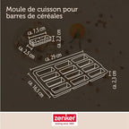 Zenker - Moule En Silicone Pour 12 Barres De Muesli Zenker Sweet Sensation - Beige