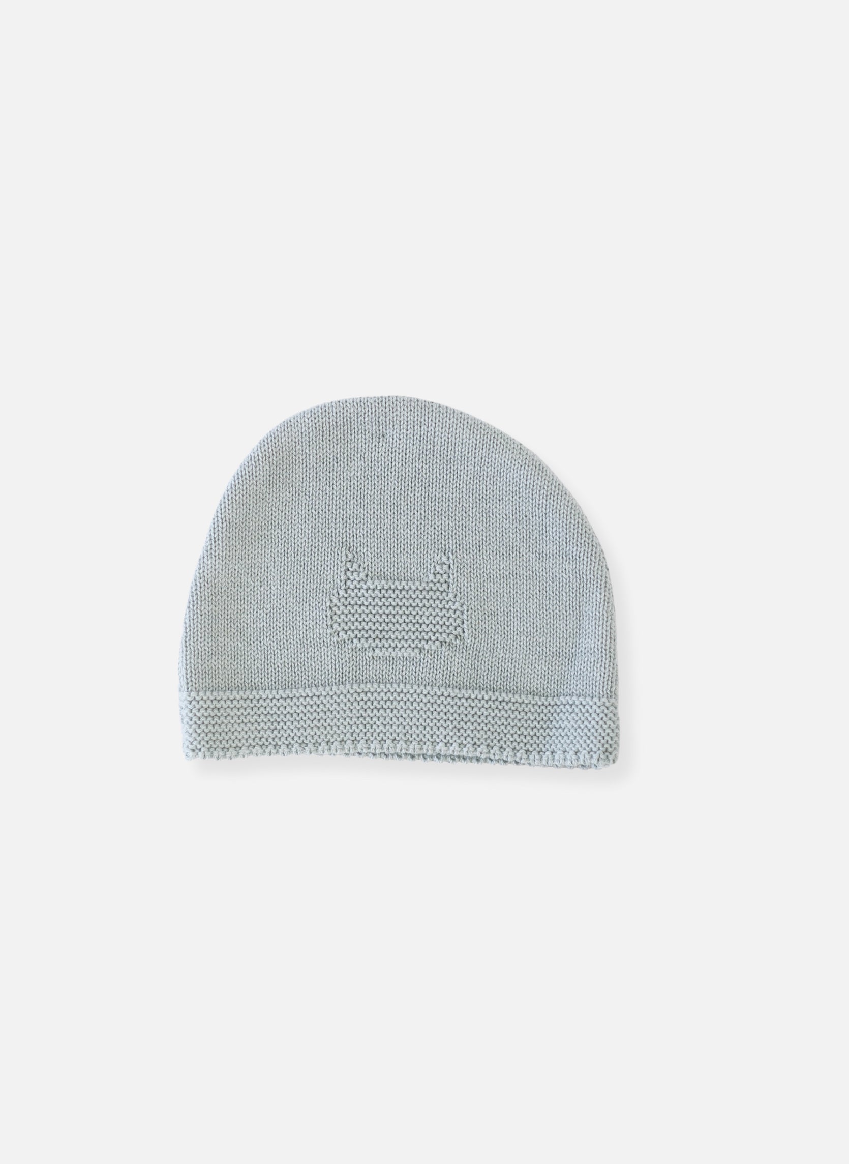 Bonnet En Coton Petits Chats - Bleu Danube