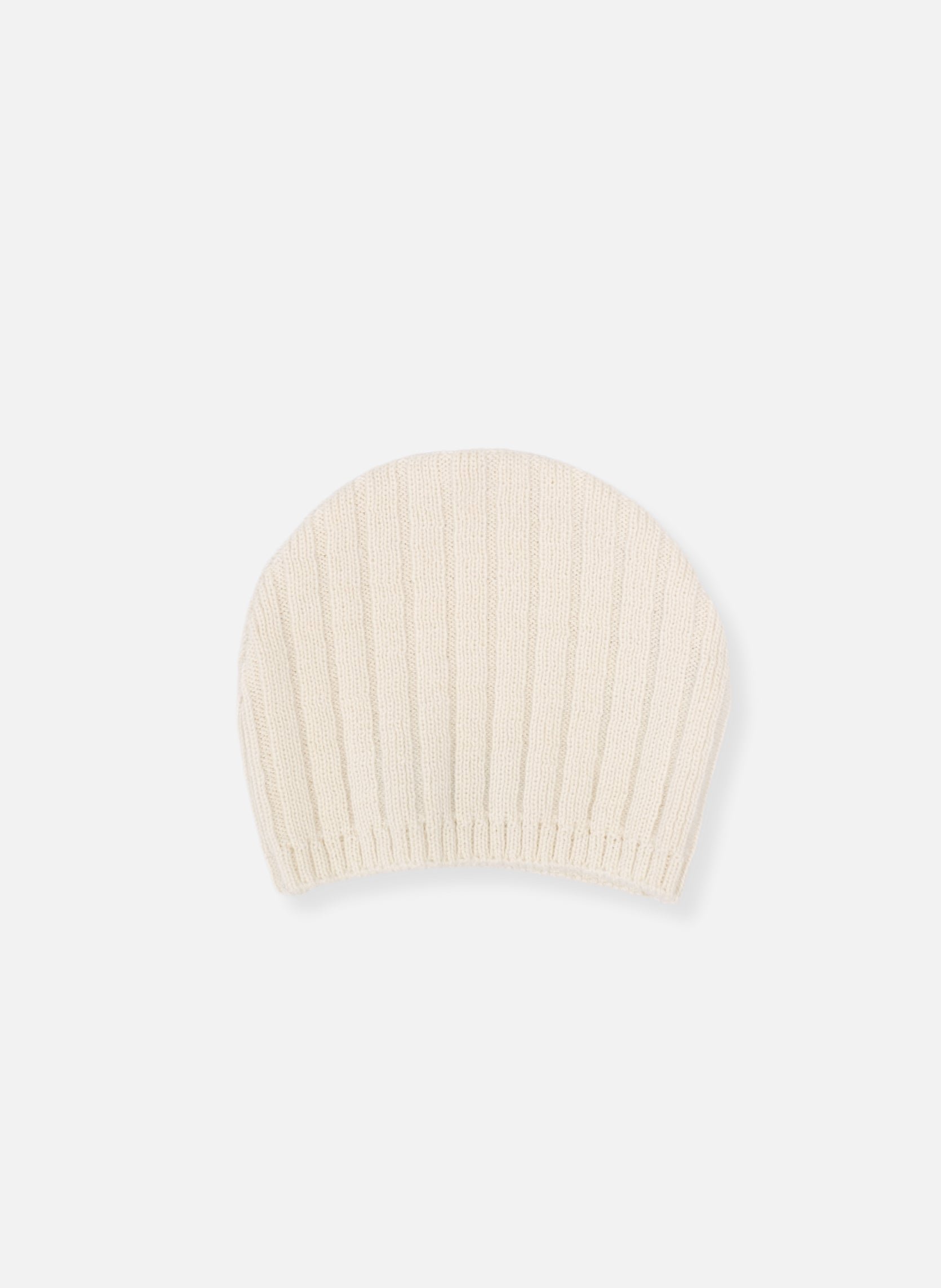 Bonnet En Laine Mélangée Rétro - Écru