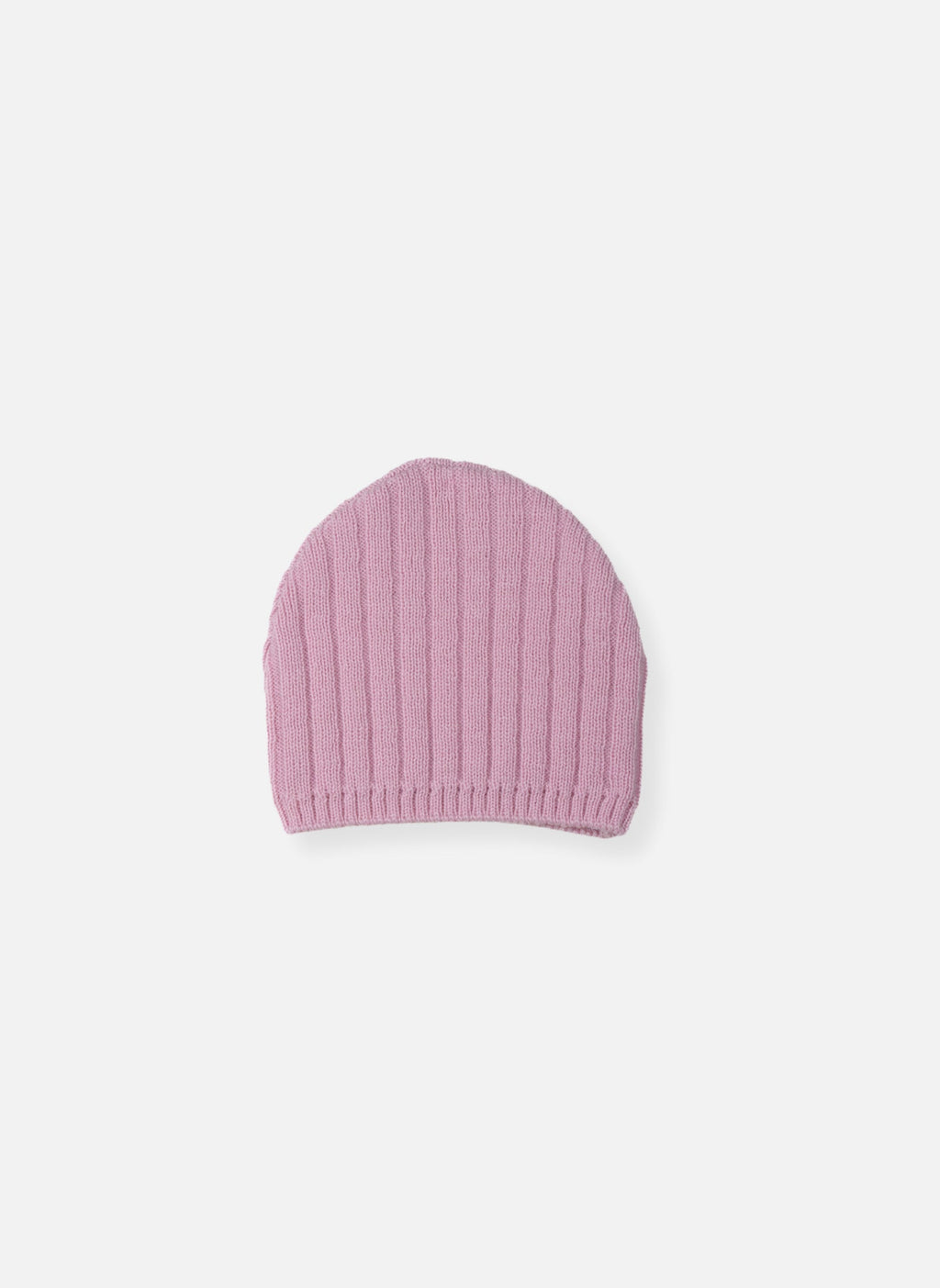 Bonnet En Laine Mélangée Rétro - Rose Perle
