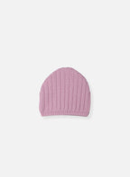 Bonnet En Laine Mélangée Rétro - Rose Perle
