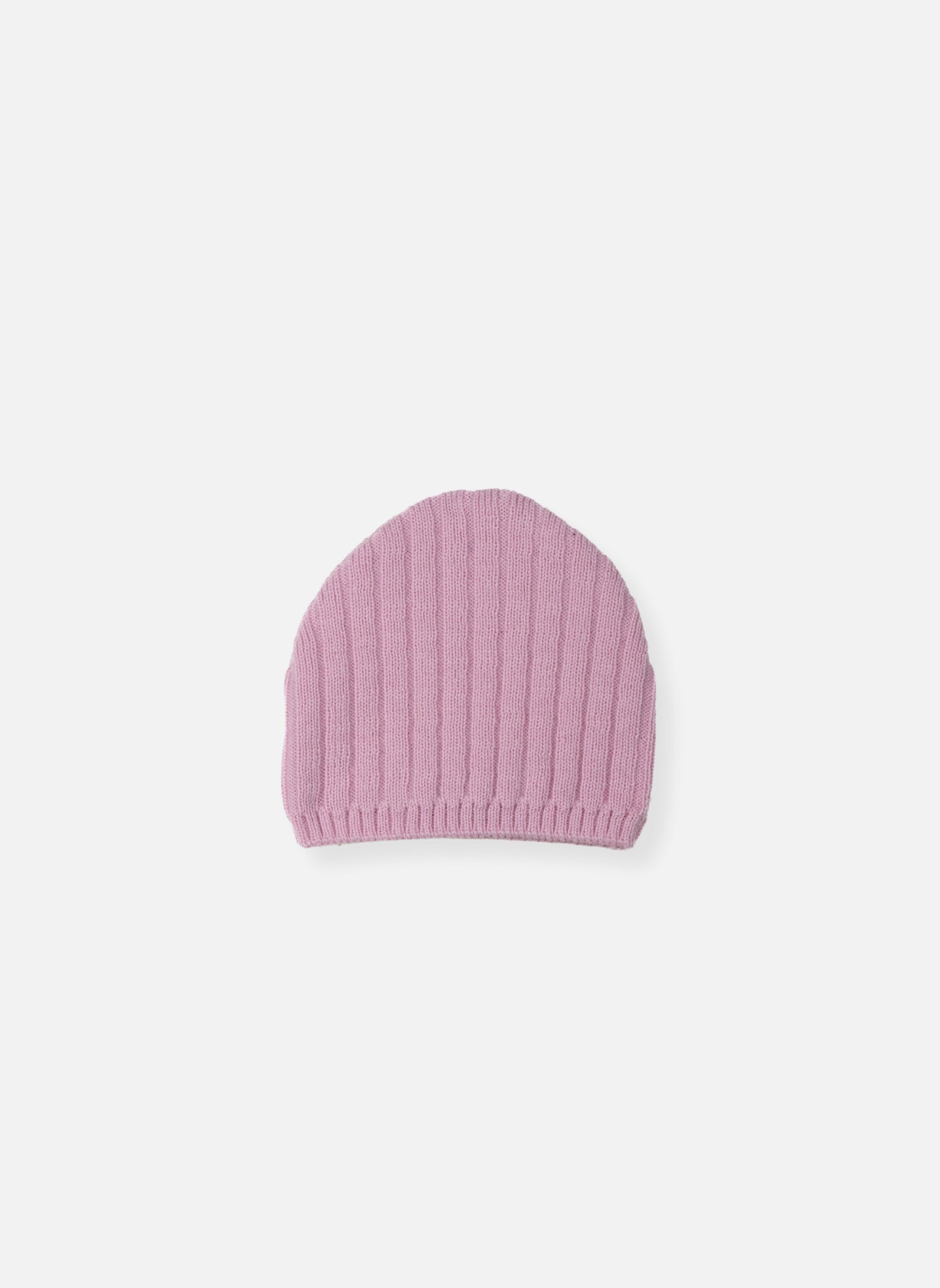 Bonnet En Laine Mélangée Rétro - Rose Perle