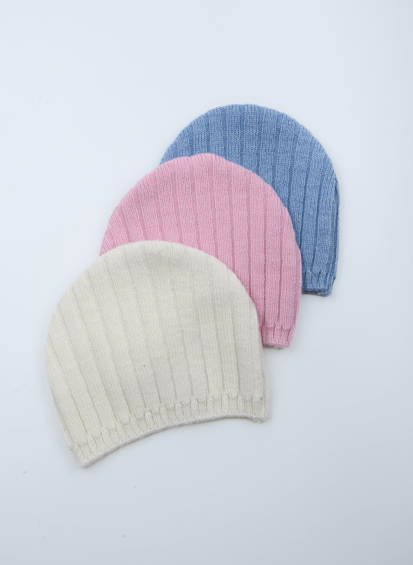 Bonnet En Laine Mélangée Rétro - Rose Perle