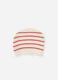 Bonnet En Laine Mélangée Petits Marins - Écru À Rayures Rouges