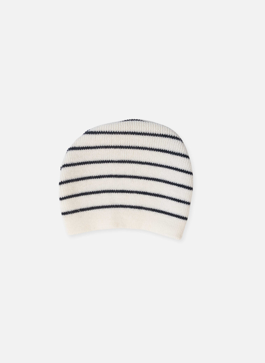 Bonnet En Laine Mélangée Petits Marins - Écru À Rayures Marines
