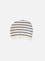 Bonnet En Laine Mélangée Petits Marins - Écru À Rayures Marines