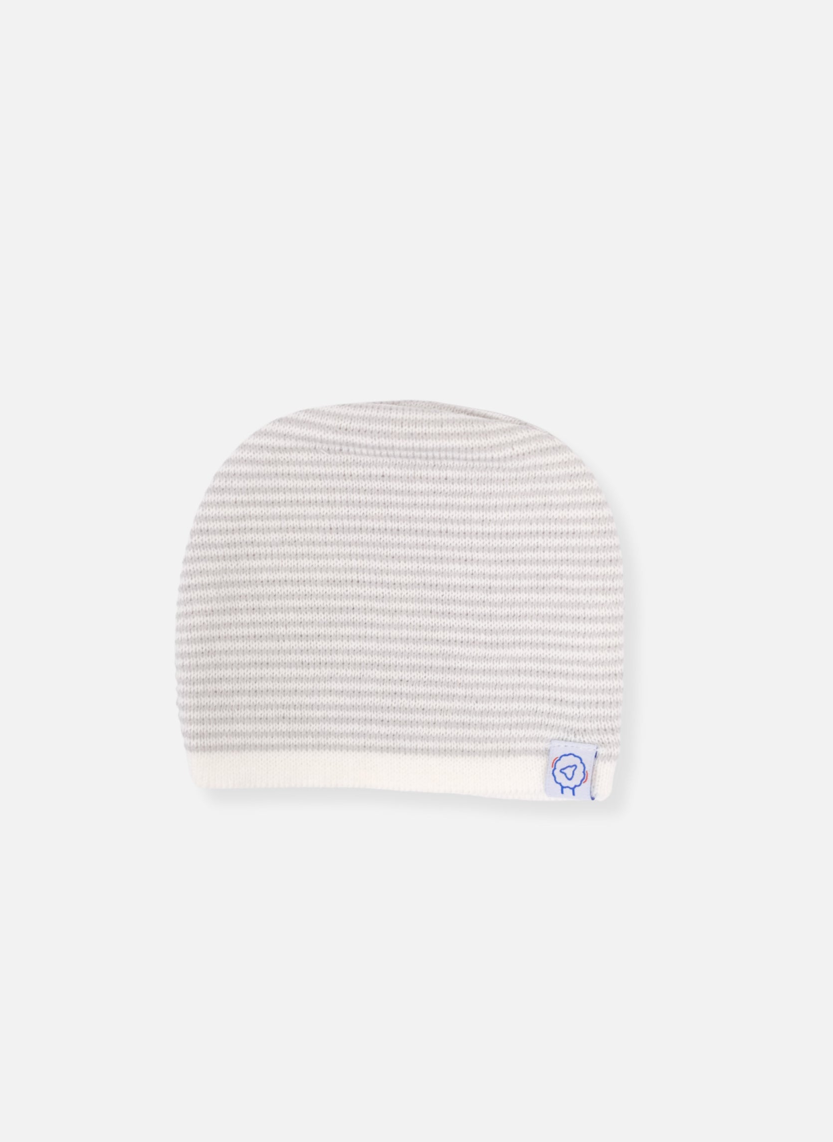 Bonnet Milleraies - Écru À Rayure Gris Clair