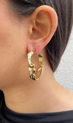 Boucles D'Oreilles Melted Hoops